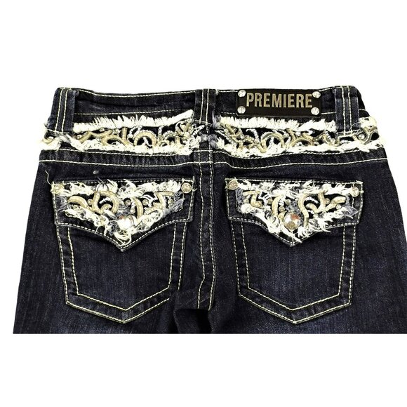 Rue 21 Jeans Womans Premiere Bling Back Pockets Size S / R4   JH1032 - Picture 1 of 4